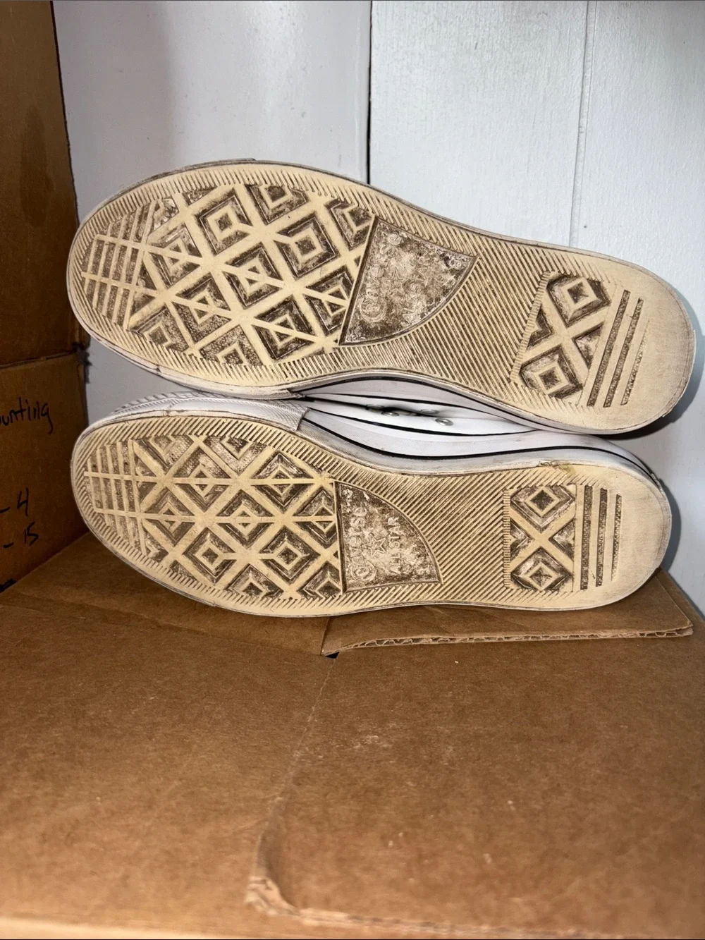 Converse White High-Top Platform Sneakers - Women size 10